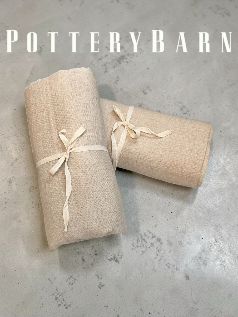 2 Lot 108x70 Belgian Linen Tablecloths in Dark Flax